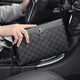 Men's clutch bag Men's genuine leather cowhide bag Gift hand grab bag Business clip bag High-end light luxury bag C-86 checked (gift box)