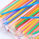 Mengting disposable straws individually packaged bendable plastic children's food grade art straws 100 pieces