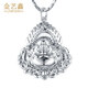 Jin Yixin Golden Buddha Pendant Platinum PT950 Small Golden Buddha Pendant Female Platinum Maitreya Buddha Big Belly Buddha Pendant Buddha Statue Pendant Weighs about 5.9 grams