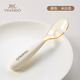 YEEHOO baby Yuanbao spoon baby learning to eat training children silicone independent feeding spoon ppsu food supplement tableware off-white