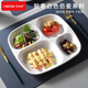 FISDDIS melamine fast food plate commercial square four-grid dish plate canteen student plate melamine tableware lunch box