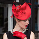 EE original design European and American fashionable lady hat Elegant and versatile Jockey Club lady style hat for women 2336 red