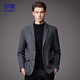 罗蒙（ROMON）羊毛呢西服男士秋冬商务休闲职业正装西装礼服爸爸外套XF78灰色2X