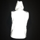 Customized reflective hooded vest, night vision travel safety riding vest, vest for boys, outdoor top, sports laser jacket, high brightness silver reflective S