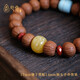 Xinyou natural beeswax pier with drum beads, single bead pancake bucket beads, small diamond spacer beads, monkey head bracelet with beads and cultural toy accessories, thickened beeswax pier, 17mm, with certificate