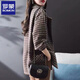 ROMON 2026 new autumn and winter velvet suit collar loose woolen jacket business casual mid-length versatile plaid top cotton thickened (version) M recommended 95-120 Jin Jin equals about 0.5 kg