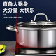 Manami thickened 304 stainless steel hot pot basin sun basin mandarin duck basin octagonal basin clear soup pot household induction cooker hot pot free soup spoon - extra thick 304 mandarin duck pot 32cm
