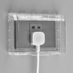International electrician type 118 socket waterproof box bathroom one two position waterproof cover splash proof box bathroom home transparent protective cover 118 type three position waterproof box adhesive type