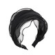 Zuoou black wide-brimmed headband female Internet celebrity new polka dot organza hairpin widened to cover white hair with toothed anti-slip headband pure black