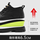 Heilan House HLA men's all-match casual shoes fashionable leather thick-soled work shoes for men L011 black (increased style) 41
