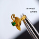 Gold fork pure 18K gold buckle head jade jade clip frosted butterfly buckle AU750 exquisite versatile non-fading color bag installation K K5 style-K yellow