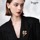 Eternelle French eternal flower brooch high-end 2025 new niche light luxury temperament corsage accessories colorful green