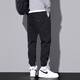 Jüdische Freizeithosen für Männer im Frühjahr und Herbst neue amerikanische Modemarke -Arbeitshose für Männer losen Fußsporthosen 9859 Black plus Velvet + 9859 Black Plus Velvet M.