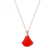 Chishe new natural diamond 18K gold red agate elegant small skirt pendant imitation 18k gold ladies necklace clavicle chain