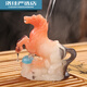 Creative color-changing tea pet ornaments, tea table, tea table, tea art and tea set ornaments, high-quality products that can raise horses to make money immediately. The horses turn to yellow jade color.