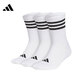 阿迪达斯（adidas）袜子男袜女袜 秋季新款休闲袜舒适透气袜子健身训练中筒袜 JN4867/白色/三双装 S /35-38码/22-24cm