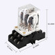 Relé intermedio Jigong JQX38F de alta potencia y alta corriente 40A con base AC 220/DC24/12V DC24V con base