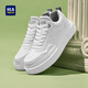 Hailan Home Hla Herrenschuhe vielseitig einfache weiße Schuhe Herren bequeme Freizeitschuhe Herren Vatertag Geschenk E232 White 42