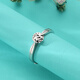 Yuan Shengfu's new PT950 fashionable round imitation diamond platinum ring, versatile platinum ring for women, 2.59 grams