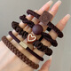 Read Fan's new headband for women, high-elastic rubber band hair tie, hairband, leather case, simple temperament, ponytail headwear, high-end, brown headband 5-piece set
