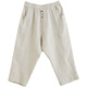 简当【清】夏装胖MM加大码复古松紧腰哈伦裤宽松显瘦小脚休闲裤9197 白色 XL 【140-160斤】