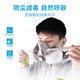 Masque à gaz Puda masque à charbon actif anti-formaldéhyde/poussière/benzène/peinture en aérosol de gaz organique masque à gaz imprimé FD-410 avec boîte à poison n°3