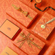 DOROCH gift wrapping paper with ribbon orange wrapping paper handmade DIY birthday gift Christmas Thanksgiving