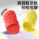Yusenyi Slippers Teething Glue Baby Soothing Food Silicone Grade Anti-eating Hands Can Bite Baby Oral Toys Carmine Red (Silicone Crocs) Single + Storage Box +