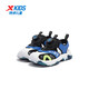 Xtep Children's Sports and Leisure Sandals Summer New Baotou Sandals Swivel Buckle Beach Shoes Black/Caique Blue 38