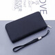 Changyin Canvas Cuthing Men's Long Zipper Gellet peut contenir le sac à main de téléphone mobile Summer Casual 2023 New Oxford Tissu 819 Canvas Handbag 12 Slots noir