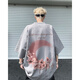 Ptat American Suede Hart kurzärmelige Männer Schwergewichtige T-Shirt großer Mond Großdrucker kleiner Ausschnitt halbärmelig T-Shirt-Kleidung H9904 Schwarz 4xl (Empfohlen 180-200 Jin [Jin gleich 0,5 kg]))