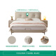 Quanyou Home Cream Style Puff Fabric Upholstered Bed 1.8x2 Meter Modern Simple Master Bedroom Double King Bed Furniture