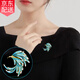 Ancient enamel phoenix brooch, high-end women's light luxury corsage, exquisite niche pin, suit suit coat, scarf button X370 enamel color phoenix brooch
