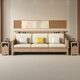 Daye and Maple Solid Wood Sofa Ash Solid Wood Sofa Drawer High Box Storage Sofa Simple Modern Log Style Independent Four-Seater Combination