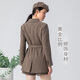 GOELIA coffee-colored suit women's jacket party winter waist small fragrant woolen suit 10CL6E1U0 86Y coffee color M