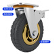 Haojiaju Universal Wheel Trailer Wheel Trolley Flat Wheel Light Sound Caster Beacon Wheel Heavy Duty-6 Inch Universal Wheel Brake Rubber