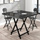 Huakaizhixing folding table table folding dining table simple and convenient small apartment dining table square table dining table CJ018 80cm