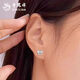 Lao Fengxiang Pure Silver Bow Earrings for Women, Niche Light Luxury Pure Silver Earrings, High-end Anniversary Gifts for Girlfriends and Wife, Today/Tomorrow Delivery*999 Silver* Bow Earrings, One Pair, Best Selling Top