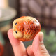 Fuyaji Yixing original mineral purple sand tea pet ornaments can be brewed and played with, bubble fish, small lucky fish tea pet, small size