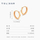 Xie Ruilin (TSL) 18K gold earrings for women, rose gold colored gold hoop earrings, birthday BC153 K gold earrings (pair)