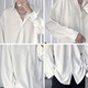 Zuoyoupin Ice Silk Hemd Hersteller dünner Stil hübsch schwarz trendy langärmelige lose lockere weiße Hemd Sommer Vielseitiges, eisenfreies Hemd Schwarz L Empfohlenes Gewicht 115-130 Jin [Jin entspricht 0,5 kg]