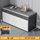 Xunqiao (SPERMEK) Shoe Changing Stool Entrance Shoe Cabinet Door Door Stool Shoe Rack Integrated Porch Shelf Simple Storage Storage Cabinet Three Layers Door Boots 80CM Dark Gray and White