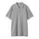 Baleno polo shirt men's fashion trend polo shirt lapel short-sleeved casual loose top 82E gray L