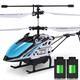 Live stone children's remote control airplane helicopter toy boy toy 6 years old 12 years old drop-resistant drone 3-6 years old birthday gift large alloy 3.5 blue upgrade fixed height + dual power + accessory package birthday gift anti-fall alloy