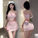 Feimu Bow Decoration Floral Floral Home traje lencería sexy mochila sexy traje de baño de cadera 6227 traje floral sin tirantes lencería sexy lencería sexy lencería sexy goteo de goteo