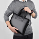 MOEPEQDAISHU men's handbag business genuine leather briefcase large capacity first layer cowhide casual fashion horizontal computer bag shoulder bag black (first layer cowhide) large bag 14 inches