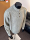 Idea Fan Leijun gray sweater large size Henry collar sweater men's lazy style inner base sweater jacket black black M recommended 95-115Jin Jin is equal to 0.5 kg