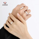 Aido diamond platinum ring for couples, fashionable pt950 platinum honeycomb pair ring for men and women, live ring, female model, weight 3.5-3.7g + free engraving