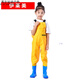 Chuji children's water play one-piece waders kindergarten waterproof clothes for catching sea equipment for men and women to catch fish and wade in the rain Children's yellow overalls thickened version - with M M22 size shoe inner length 13c