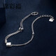 Jincaifu four-leaf clover platinum bracelet for women platinum bracelet ins niche design platinum bracelet for girlfriend platinum four-leaf clover bracelet about 3g